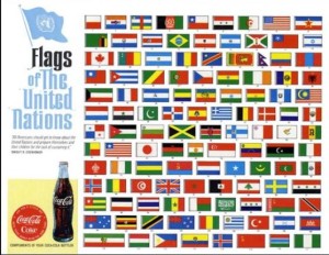 UN flags